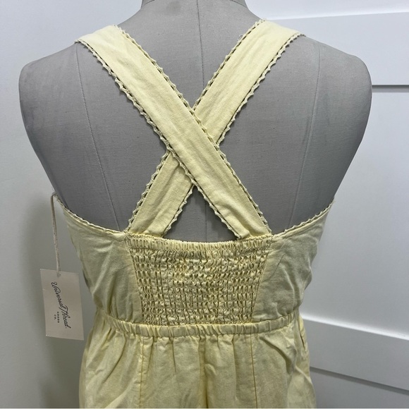 Women’s Cross Front Linen Maxi Straps Dress Universal Thread Yellow Size XS - Picture 5 of 9